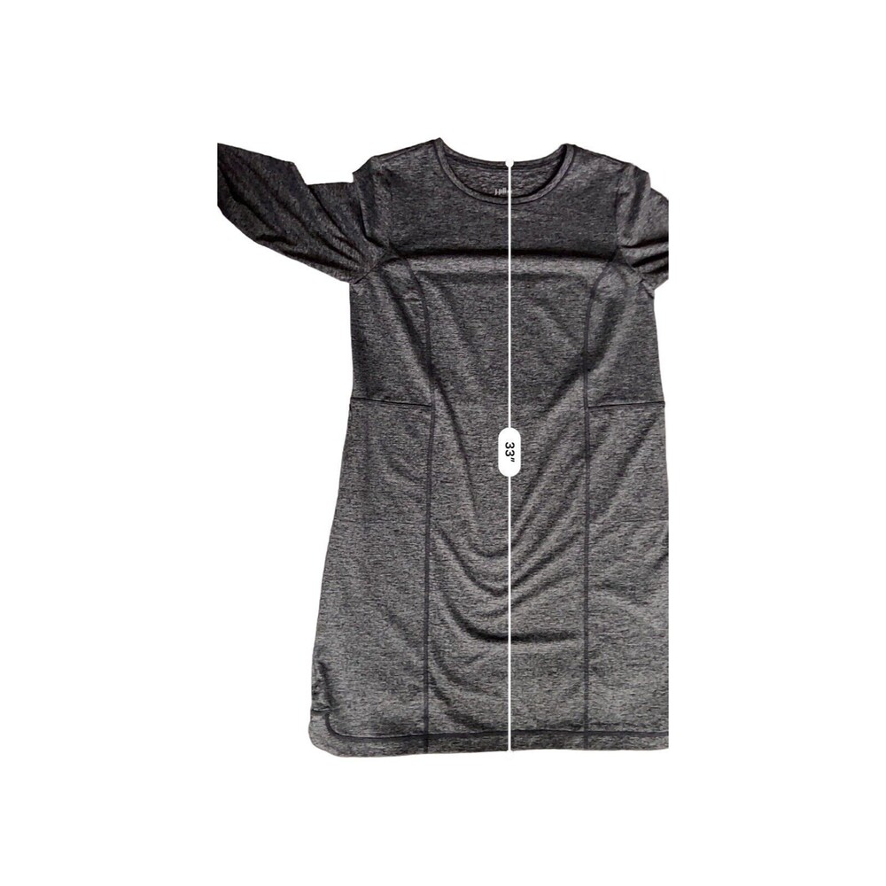 J. Jill Fit Womens Marled Shirttail Dress Size XS Gray Long Sleeve Athleisure - Picture 10 of 12